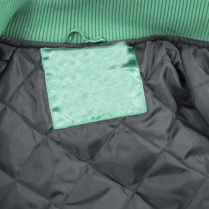 New Style Wholesale Custom Satin Quilted Windproof Breathable <b>Varsity</b> <b>Jacket</b> Women's Regular Length Full Satin <b>Jackets</b> - Product Image 6