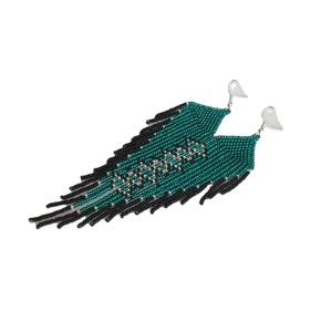 ต่างหูทำด้วยมือสำหรับผู้หญิงและเด็กผู้หญิงดูคลาสสิกหลายสีเครื่องประดับแฟชั่นที่ดีที่สุดต่างหูลูกปัดปักจากอินเดีย - Product Image 6