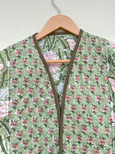 Edredón Acolchado Hecho a Mano en India, 100% Algodón Ecológico, Antiarrugas, Transpirable, de Secado Rápido, con Estampado Digital y Bolsillo Frontal, para Otoño/Invierno - Product Image 4