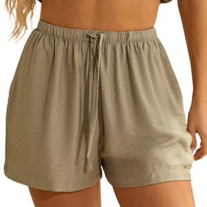<strong>Khaki</strong> Woven <strong>Shorts</strong> <strong>Women</strong> Relaxed Fit Casual Summer <strong>Shorts</strong> Soft Touch Breathable Everyday Comfort Lifestyle Wear - Product Image 5