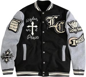 Casual College Varsity Jacket for Women – Cropped Bomber Design with Stylish Embroidery, Relaxed Fit Comfortable Fabric for Dai - Product Image 1