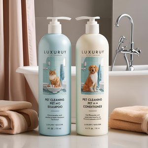 Shampooing doux et naturel pour animaux de compagnie Sweet Rose Geranium Nettoyage en profondeur Pelage doux Entretien de la peau saine Toilettage pour animaux de compagnie - Product Image 1