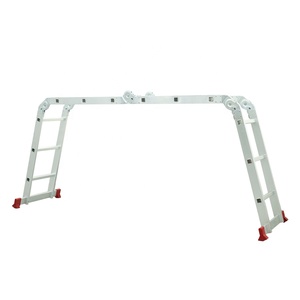 Échelle de haute qualité 4*3 étapes en aluminium <span class=keywords><strong>pliable</strong></span> et polyvalente avec charnière de verrouillage - Product Image 3