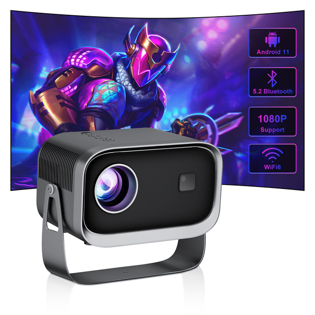 Salange 2026 Wholesale P28B Projector LED Portable Smart Projector 200 ANSI Lumens 4K Android 13 Home Theater Projector