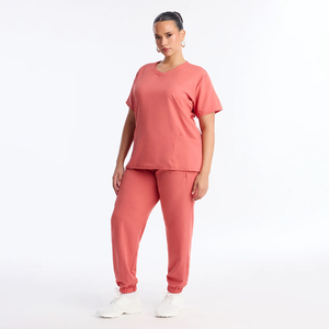 Hospital Uniforms Medical <b>Scrubs</b> Nurse Short Sleeve <b>Scrub</b> <b>Sets</b> for Women Canvas Custom Logo OEM Service - Product Image 1