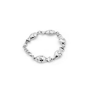 Pulsera de cadena segmentada inspirada en peces - Product Image 1