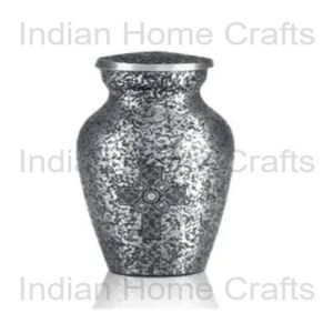 Urna Funeraria de Metal para Adultos y Mascotas, con Patrón de Cruz, Ecológica, Biodegradable, para Guardar Cenizas, Artesanía India - Product Image 4