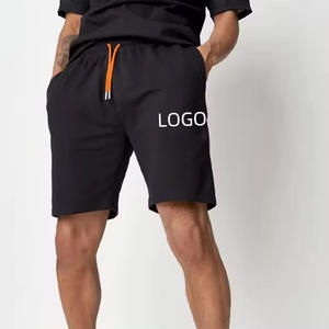 Custom Logo Summer Men's High Street Style Two-Piece Breathable Knitted Polyester/Cotton Digital Print T-Shirt Shorts Set - Product Image 2
