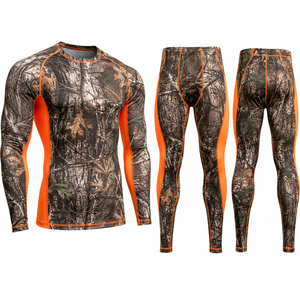 Ensemble chemise et pantalon de chasse pour homme, manches longues, imprimé camouflage, polyester et élasthanne respirants, vêtements d'extérieur pour l'été - Product Image 1