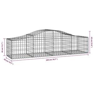 Canasta de Metal Gabion, Producto de Hierro Galvanizado Plateado - Product Image 5