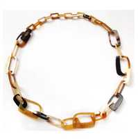 Collier en corne naturelle, bijoux en corne de buffle pour femmes, collier en corne de buffle tendance, best-seller, couleur ambre miel