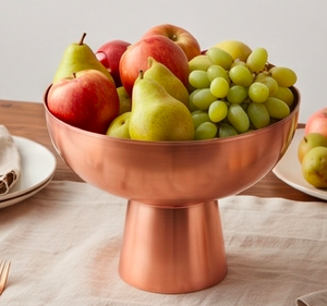Bol à nourriture en cuivre plaqué, design simple, grande taille, fait main, vaisselle décorative, bol à mélanger pour la cuisine et la salle à manger - Product Image 5