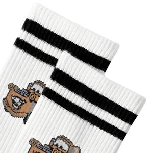 Calcetines Deportivos de Punto de Alta Calidad, Sublimados con Logotipo Jacquard Personalizado, de Algodón/Spandex, Transpirables, de Secado Rápido, Finos y Acanalados, MOQ Bajo - Product Image 4