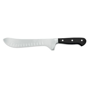 Cuchillos de Carnicero Profesionales de 8 Pulgadas, Acero Inoxidable, Hoja Curva con Borde Hueco, Mango Ergonómico Negro con Triple Remache para Carne - Product Image 1
