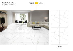 Losas de Porcelana de 600x1200 mm con Textura de Piedra Pulida, Resistentes al Desgaste y Económicas para Paredes - Product Image 1