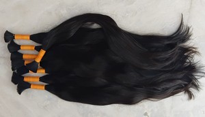 Extensión de cabello Remy Virgen sin procesar 100%, paquetes de cabello humano de templo indio recto sedoso de alta calidad, sin químicos, sin enredos, mano suave - Product Image 6