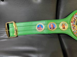 WBC <b>World</b> Champion Boxing Belt Green Leather <b>Material</b> Durable Unisex Martial Arts Equipment - Product Image 4