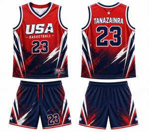 Seragam Basket Berkualitas Tinggi Nyaman Tanpa Lengan Set Seragam Basket Desain Terbaik Warna Kustom Performa Tinggi - Product Image 1