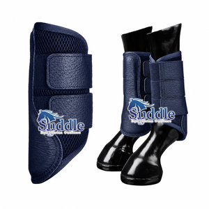 Botas Protectoras de Tendón para Caballos, Botas de Entrenamiento Deportivo, Equipo de Protección para Patas de Caballo, Color Azul Marino - Product Image 2
