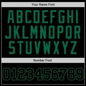 Camiseta de Baloncesto Retro Personalizada Negra y Verde Kelly, Uniforme de Equipo Sublimado Vintage, Camiseta de Entrenamiento Retro - Product Image 3