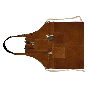 Tablier unisexe de luxe respirant et confortable à manches courtes pour barbecue, cuisine, menuisier – Tabliers en cuir de haute qualité - Product Image 3