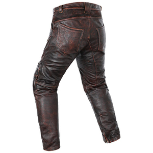 Wholesale Price Leather Pants Winter <b>men</b> Low Waist Straight Pattern Button Fly Closure High Street 2026 Custom Wholesale - Product Image 4