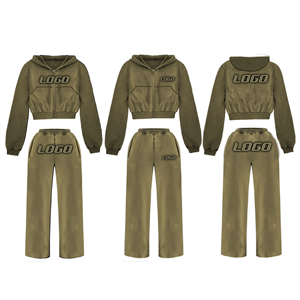 Chándales Cortos Duraderos de Alta Calidad, Extra Grandes, del Mejor Material, Lavado Ácido, 100% Algodón, Chándales Transpirables para Mujer - Product Image 3