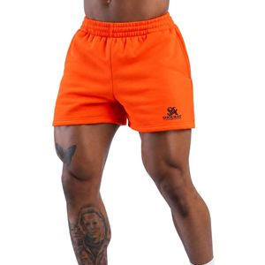 <b>Men's</b> <b>Orange</b> Casual <b>Shorts</b> Athletic Running Workout Sports Gym Training Activewear Summer Outdoor Drawstring Knee Length Custom - Product Image 3