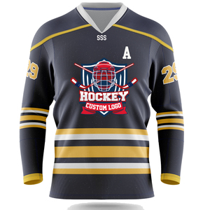 High Quality Custom Design Printed Ice Hockey Jersey 100% Polyester Moisture-Wicking Hockey Sports Uniform for Adults - Product Image 6