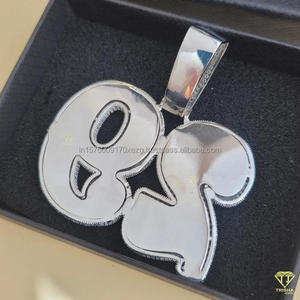 Luxury Lab Grown Diamond " 29 " Pendant With Rope <b>Chain</b> Full <b>Iced</b> <b>Out</b> Hip Hop Necklace Jewelry - Product Image 5