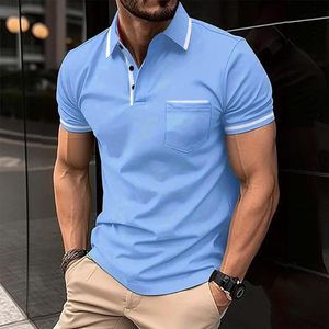 Polo d'été à col pour homme en polycoton, anti-humidité, performance sportive - Product Image 1