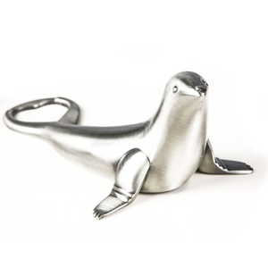 Abridor de Botellas de Cerveza Creativo de Aleación de Zinc con Forma de Delfín y León Marino, Gráfico Animal Metálico, Fundido a Presión - Product Image 2