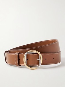 Premium Genuine Leather <b>Belt</b> for Women Wide Fashion Waist <b>Belt</b> Gold <b>Silver</b> Double <b>Buckle</b> OEM Wholesale Custom Logo - Product Image 1