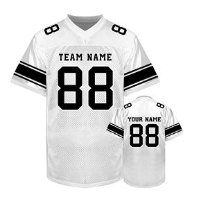 Maillot de football américain vintage en polyester et élasthanne, personnalisable pour équipe, anti-transpiration, impression DTF sur mesure - Product Image 4
