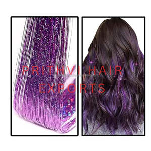 Accesorios para extensiones de cabello de oropel plateado con 2 clips Juego de accesorios para extensiones de cabello - Product Image 5