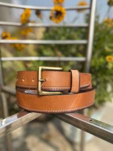 Cinturón Casual Hecho a Mano de Alta Calidad para Hombre con Hebilla de Hierro Bordada Estilo Western, 3.5cm de Ancho, 120cm de Largo, Diseño Elegante y Formal - Product Image 3