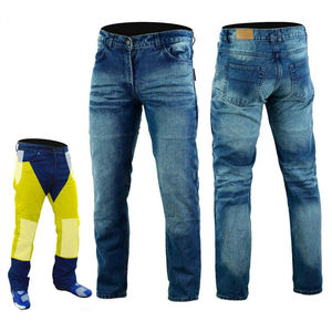 Pantalones de Motocicleta Personalizados con Protección CE, Resistentes al Viento, Talla Grande, de Cuero, Acolchados, para Motocross, Turismo y Carreras - Product Image 3