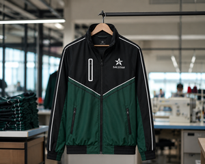 Vêtements d'extérieur performants, capuche et poignets ajustables, veste coupe-vent athlétique durable, veste streetwear bicolore au design tendance - Product Image 5