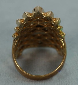 Luxury <b>Crown</b> Face Moissanite <b>Ring</b> 925 Sterling Silver Gold Plated Pave Geometric Statement <b>Ring</b> for Men Hip Hop Party Jewelry - Product Image 2