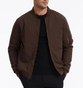 Blouson Bomber Homme en Toile à Capuche avec Fermeture Éclair, Coupe Décontractée, Coupe-Vent, Automne, Coupe Classique, Blocs de Couleurs, Séchage Rapide, Logo Avant en Nylon - Product Image 1