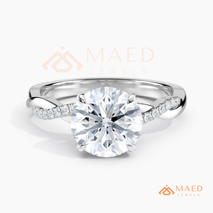 Womens <b>Silver</b> Diamond <b>Ring</b> Round Cut Moissanite <b>Solitaire</b> Engagement Bridal Jewelry Gift for Her USA - Product Image 5