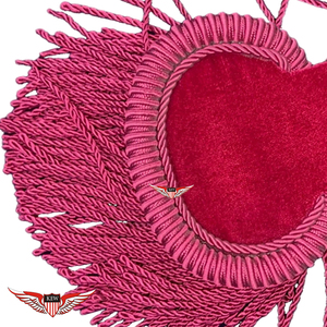 KEW Epaulette Vintage Rojo Antiguo Napoleónico Lujoso Ecológico para Uniforme, Accesorios de Pliegue de Hombro con Flecos, Hilo de Bullion y Mylar - Product Image 3