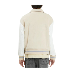 High Quality <b>Men</b> Full Custom Wool Varsity Baseball <b>Jacket</b> <b>Leather</b> Sleeves Quilted Lining Varsity <b>Jacket</b> For <b>Man</b> - Product Image 3