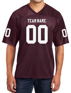 Maillot de football américain respirant de haute qualité 100% coton à manches courtes, taille personnalisée, uniforme avec couleur personnalisée pour hommes adultes - Product Image 6