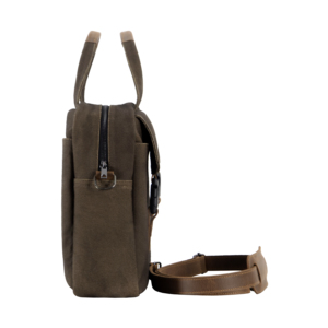 Bolsa de Negocios de Lona Encerada con Logotipo Personalizado, Bolsa de Mensajero para Portátil con Correa de Hombro de Cuero Unisex, Proveedor Mayorista de Fábrica OEM ODM - Product Image 4