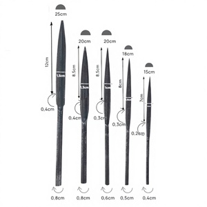 Juego de Limas de Aguja, 5 Tamaños, Forma Semicircular, Patrón Americano, Corte Suave, Acabado Natural, para Reparación de Joyería, Uso Industrial - Product Image 1