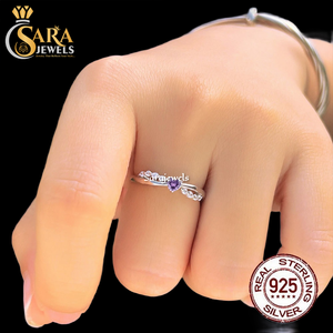 Anillo de Diamantes en Oferta, Plata de Ley 925, Anillo de Compromiso para Mujer, Estilo Clásico, Disponible para la Venta - Product Image 4