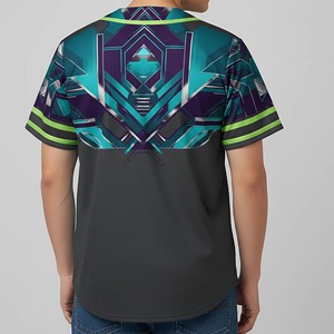 เสื้อเบสบอลซอฟต์บอลสีน้ำเงินแบบขายส่งสั่งทำได้ ดีไซน์ล่าสุด ชุดยูนิฟอร์มผู้ชาย ระบายอากาศได้ดี ป้องกันแบคทีเรีย ป้องกันรังสียูวี แห้งเร็ว 100% - Product Image 3