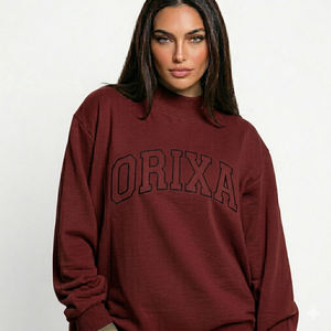 Sweat-shirt à col montant pour femme, nouveau style, manches longues, automne-hiver, logo personnalisé sur le devant, respirant, en polaire écologique - Product Image 1