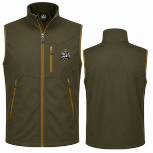 Custom Classic Sportswear Canvas Softshell <b>Vest</b> Waterproof Windproof Insulated <b>Slim</b> Fit Outdoor Outerwear <b>Men's</b> Softshell <b>Vest</b> - Product Image 1